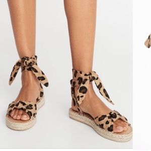 OLD NAVY•leopard animal print espadrilles 7 NWOT